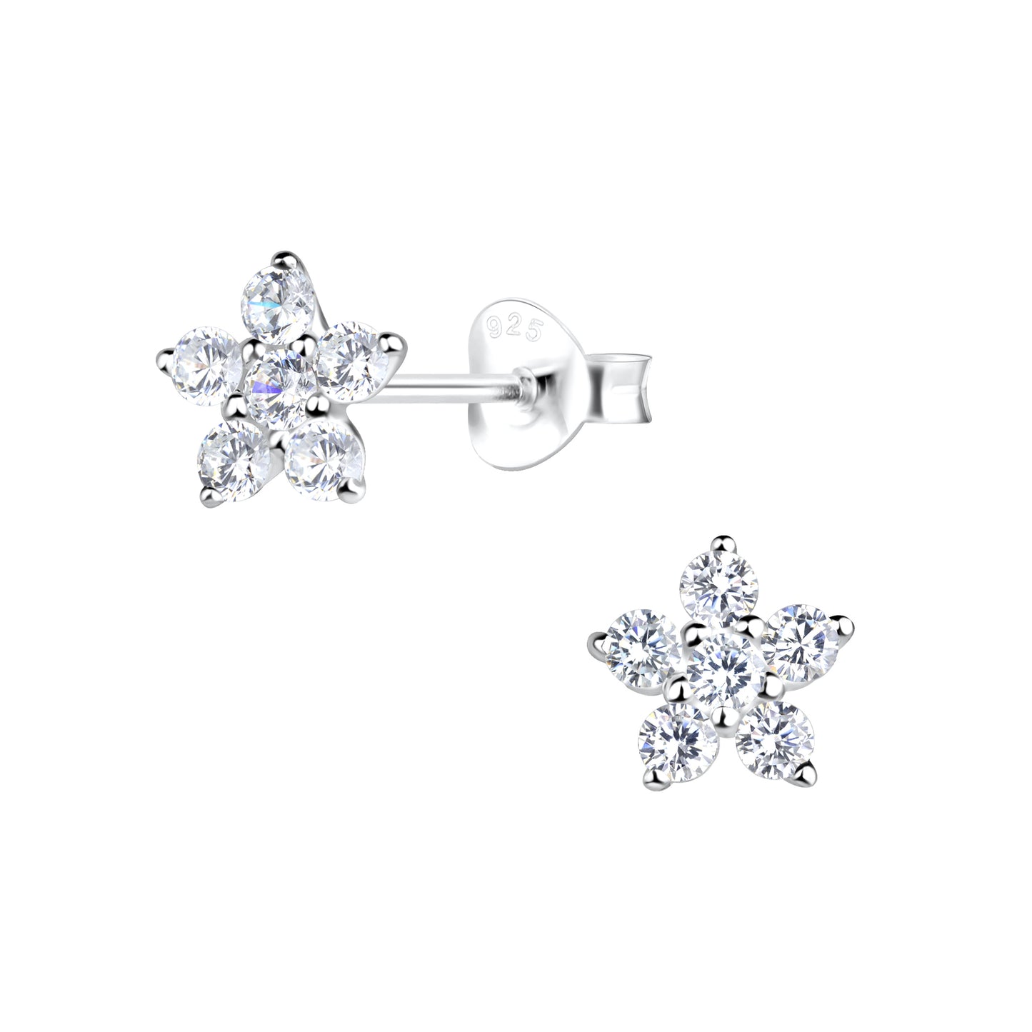 Is It Spring Yet Cubic Zirconia Flower Stud Earrings