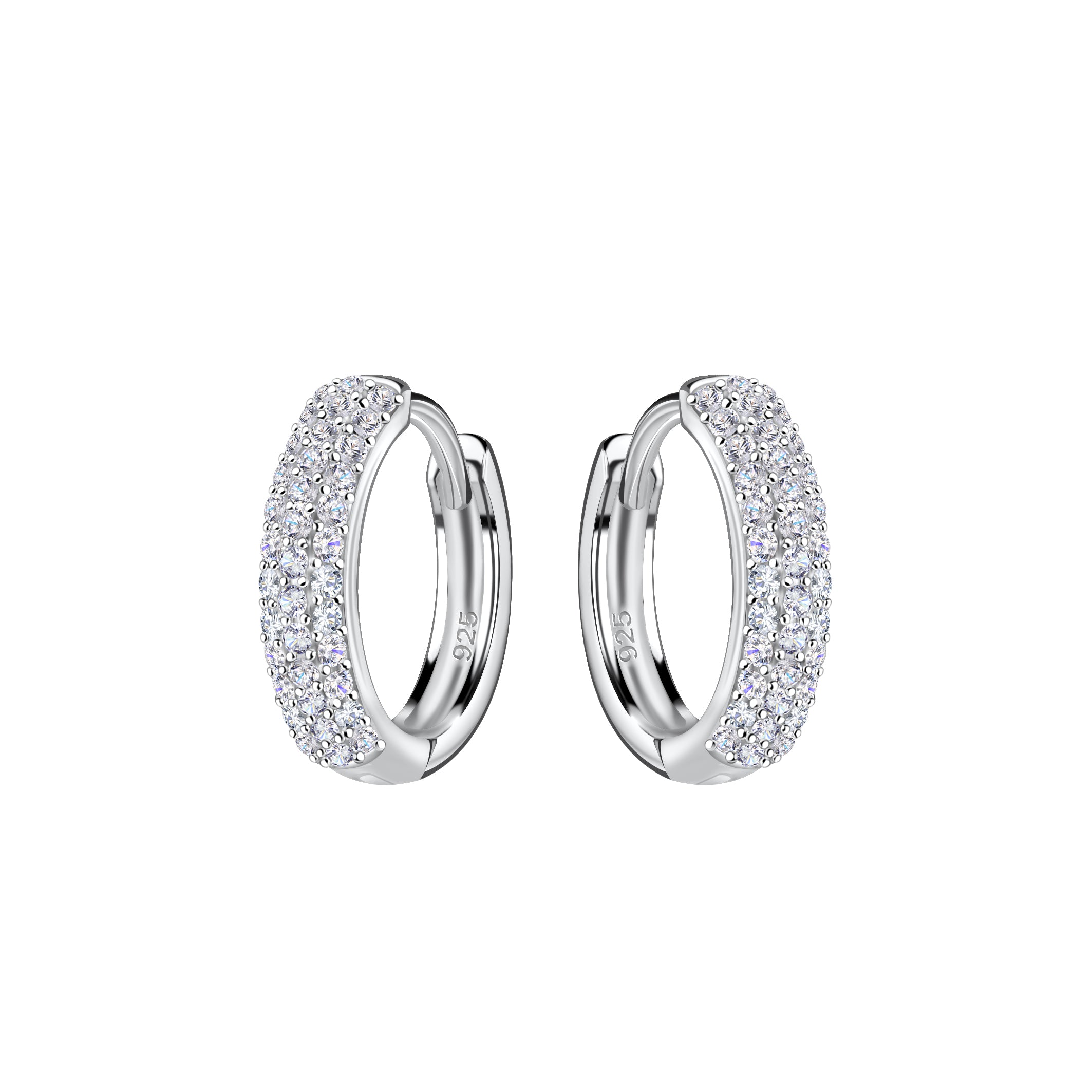 The outlet Drama Cubic zirconium & silver Hoop earrings