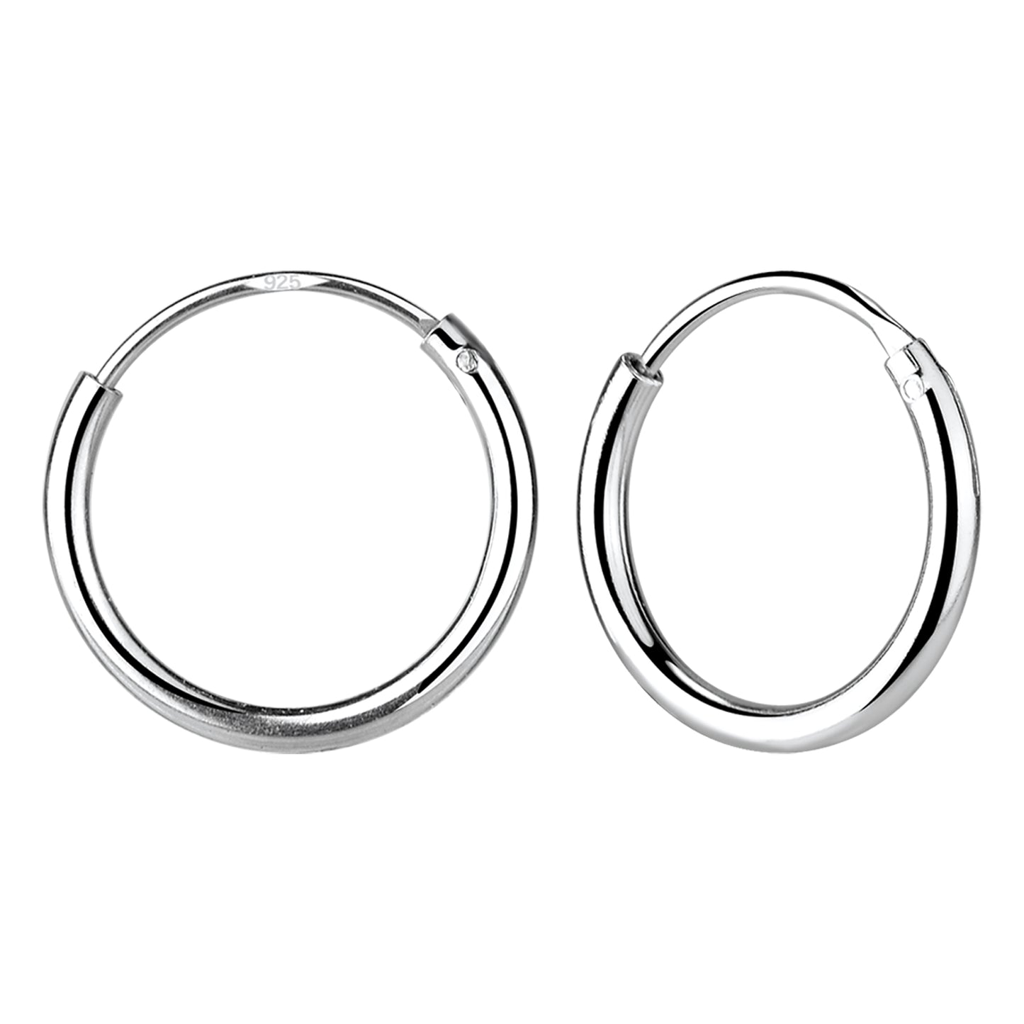 Simple Silver Hoop Earrings